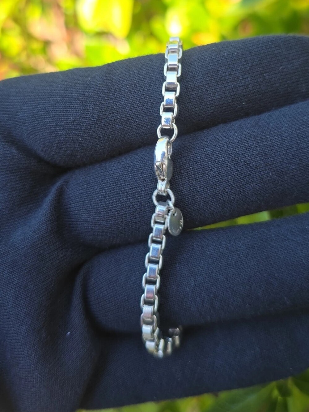 Tiffany & Co. Venetian Box Chain Bracelet - Real 925 Silver